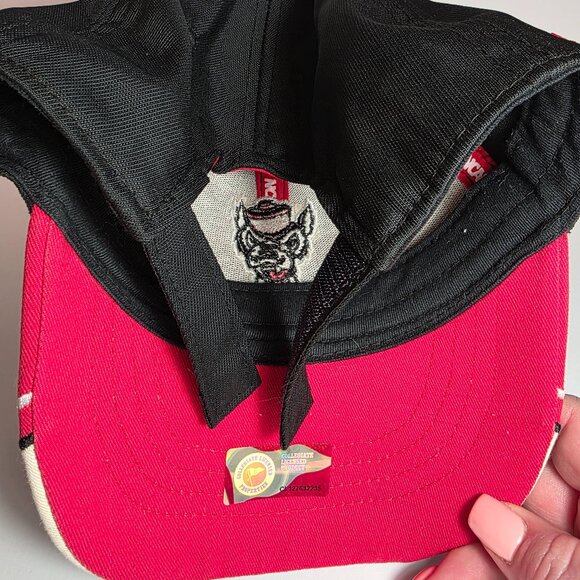 NC State Wolfpack Hat – NCAA Licensed – Black & Red Adjustable Baseball Cap - Picture 8 of 10